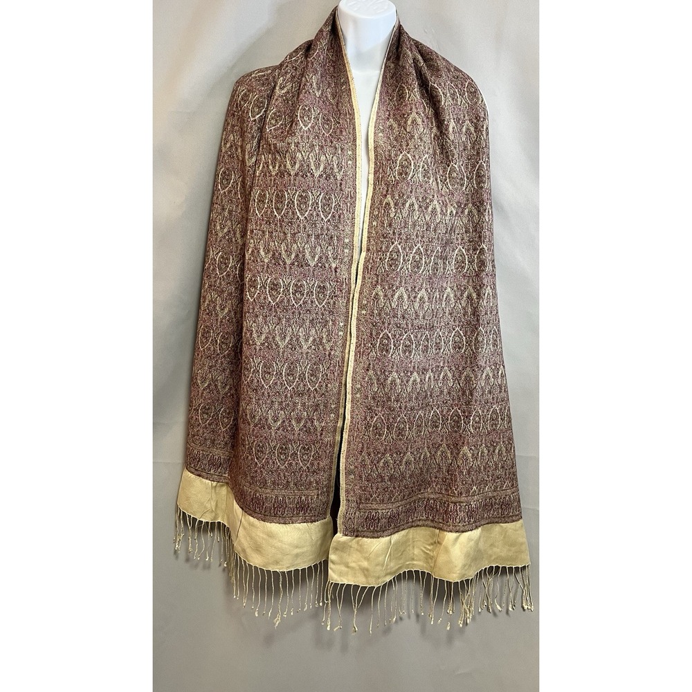Vintage J. Jill Scarf Wrap Wool Silk Multicolor Women's